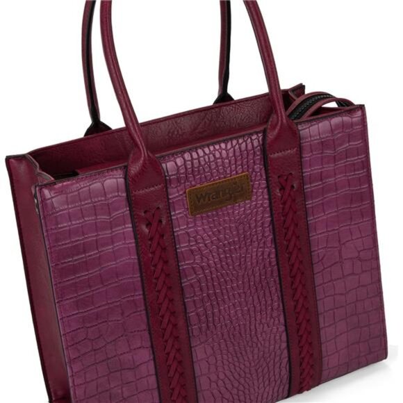 Purse for Women Large Tote Bag Crocodile-purple - Picture 5 of 6